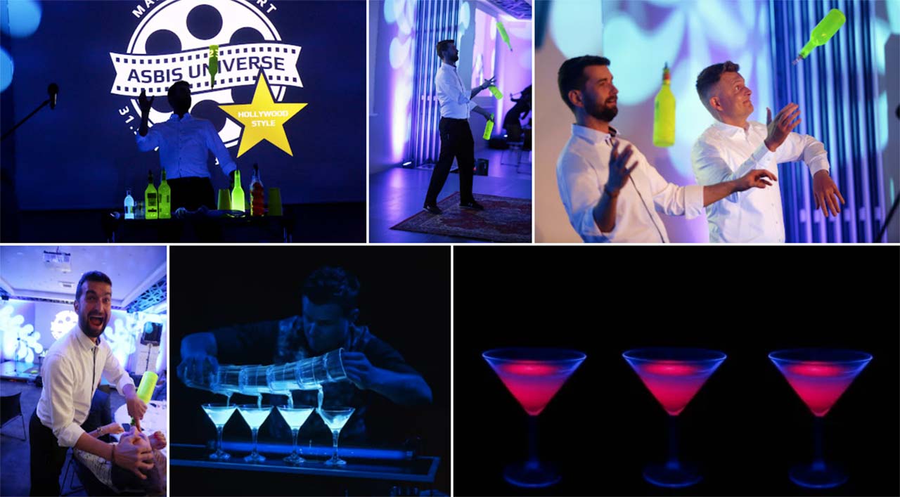 Neonová barmanská show